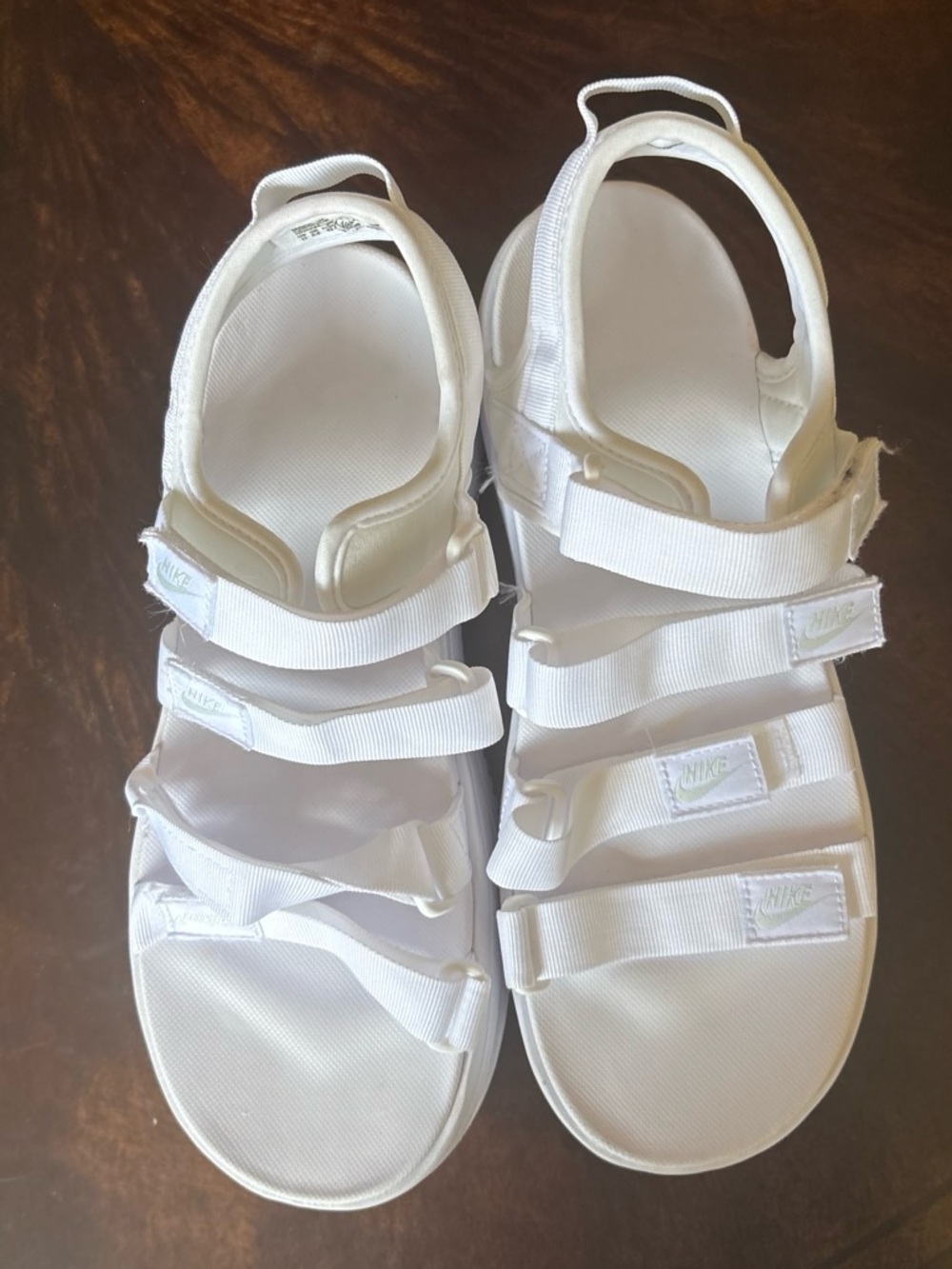 Nike White Adjustable Multi-Strap Kids Sandals